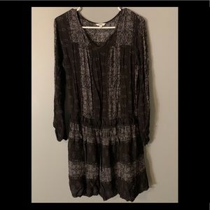 Long Sleeve Dress with Ruffled Shirt